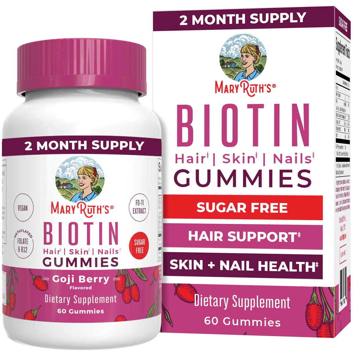 Biotin Gummies 60CT Goji Berry
