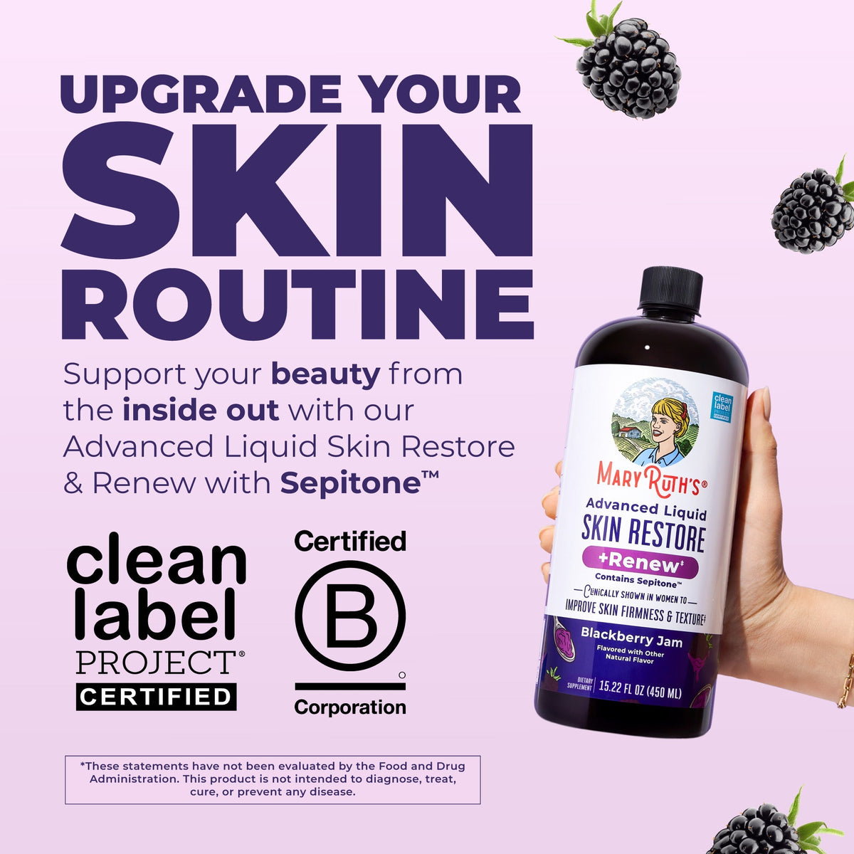 Advanced Liquid Skin Restore and Renew 15oz Blackberry Jam Upgrade Your Routine