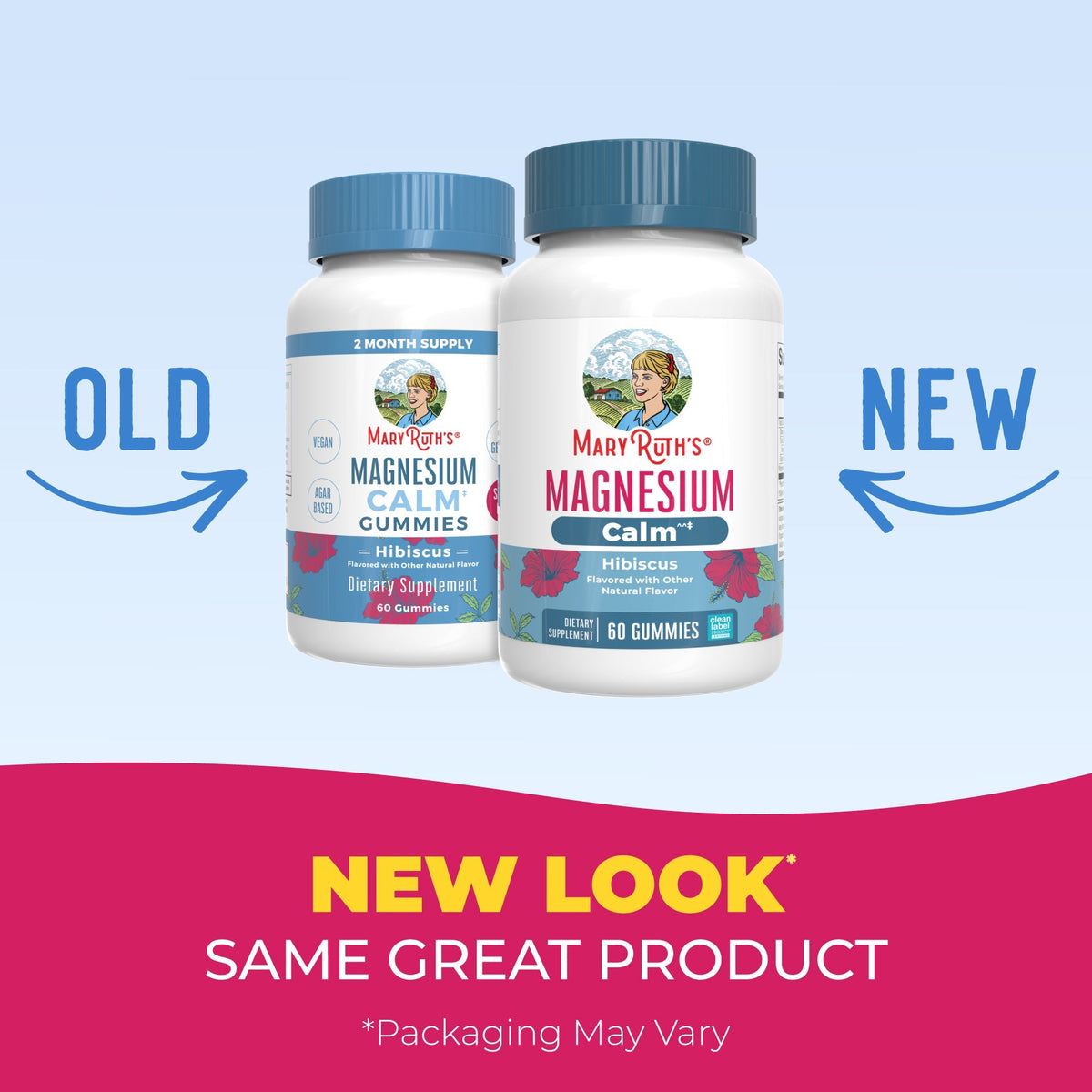 Magnesium Calm Gummies Hibiscus 60ct New Look