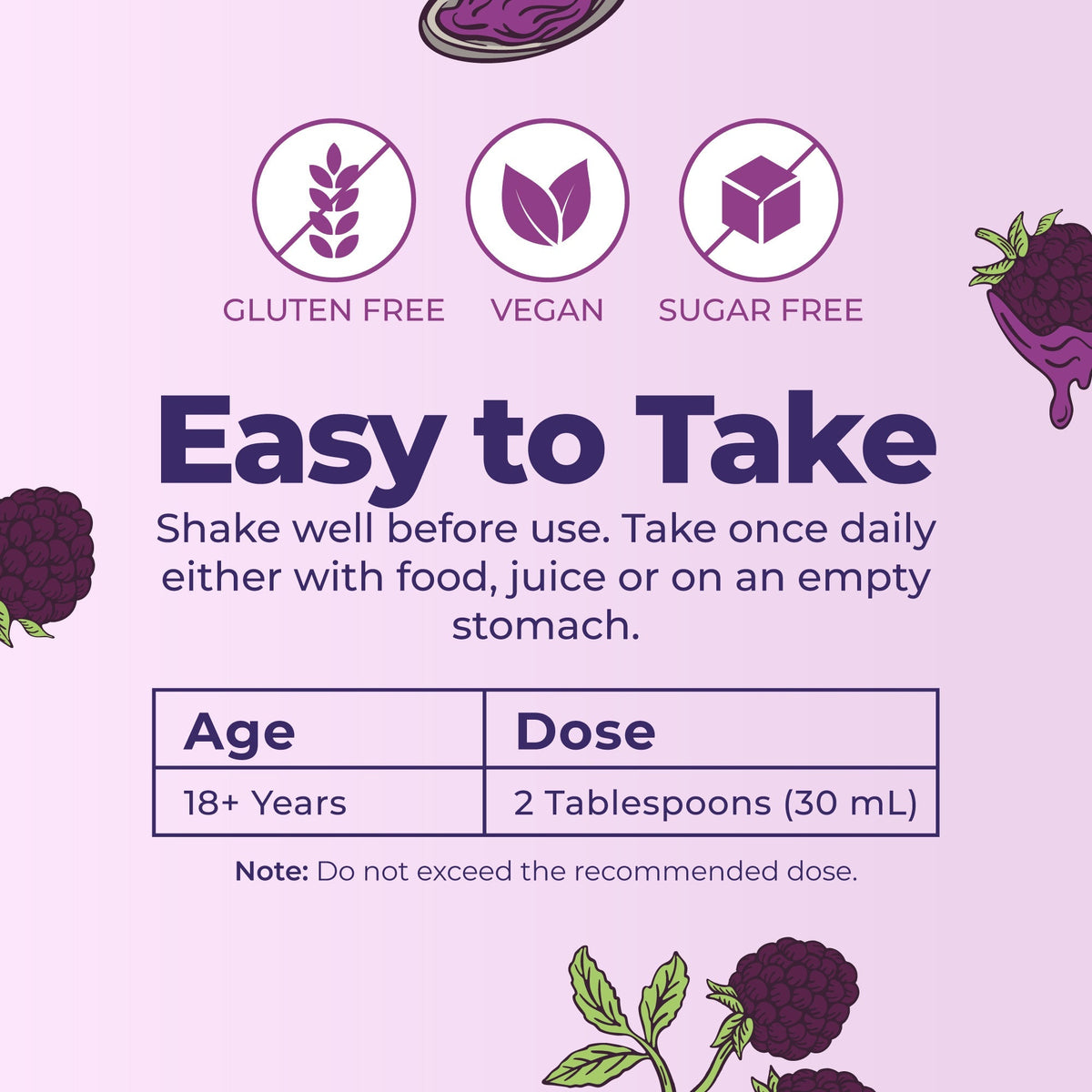 Advanced Liquid Skin Restore and Renew 15oz Blackberry Jam Easy To Take