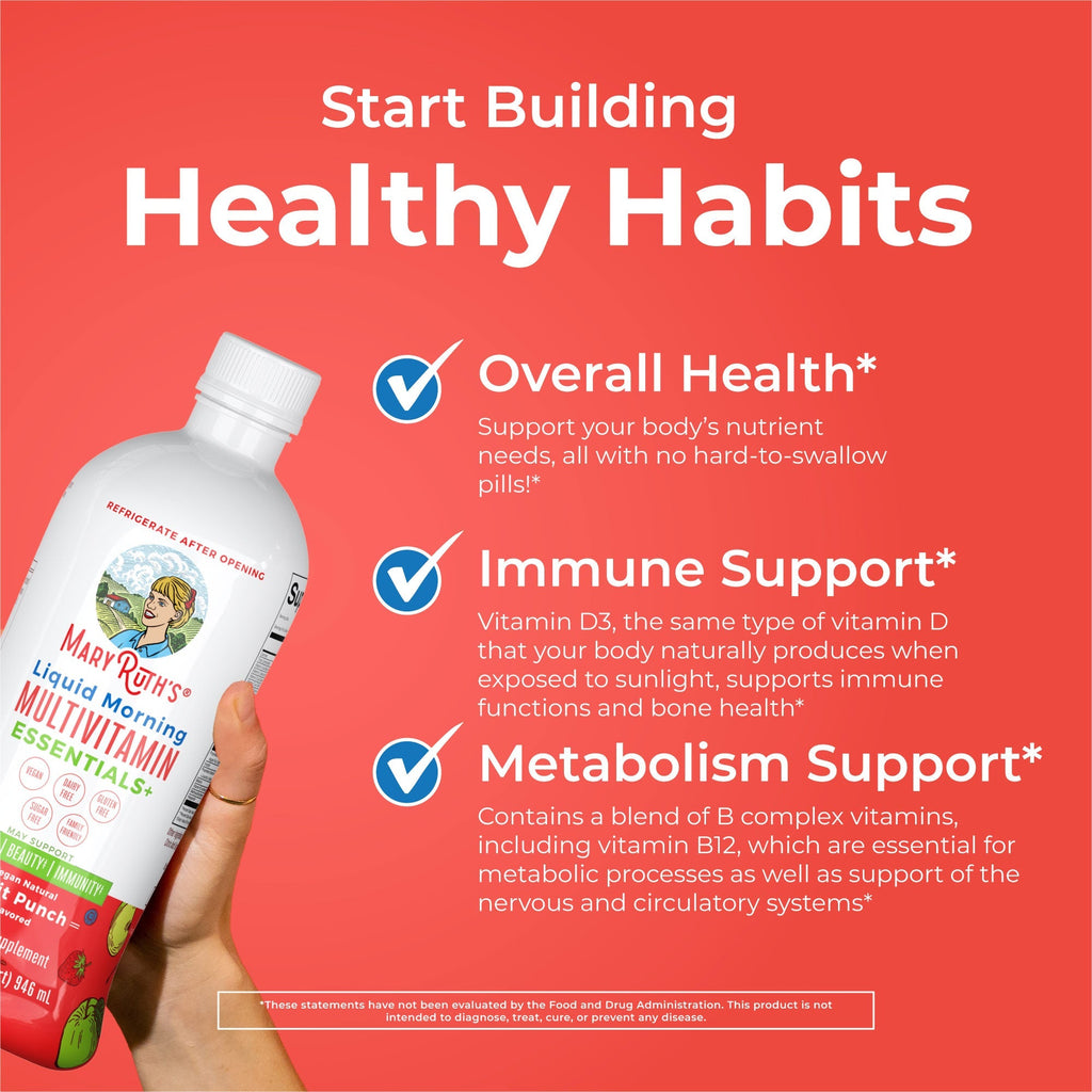 Liquid Morning Multivitamin Essentials+ Fruit Punch Healthy Habits