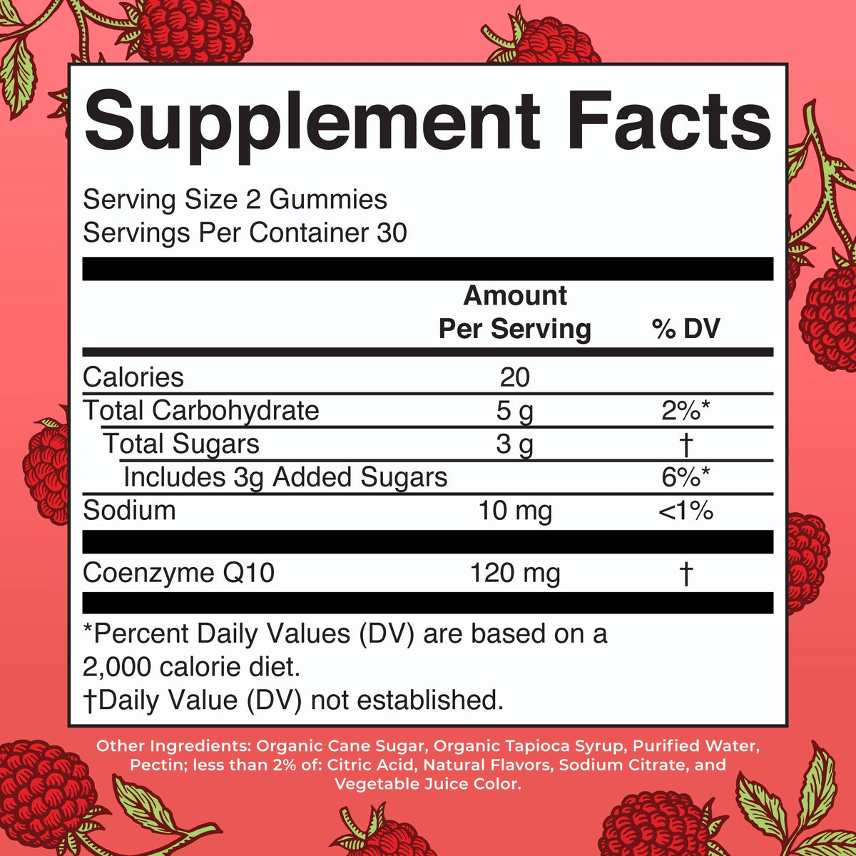 CoQ10 Gummies Supplement Facts