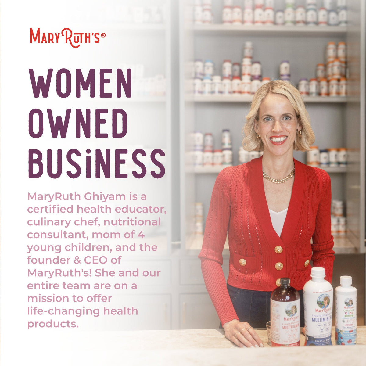 Organic Women's Wellness & Menstrual Support Liquid Drops Women Owned