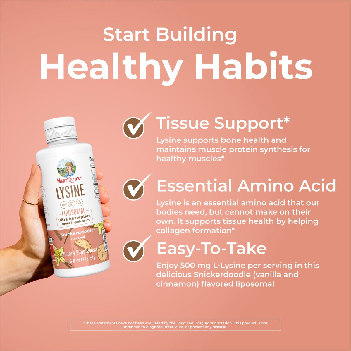 Lysine Liposomal 7oz Snickerdoodle Healthy Habits Maryruths