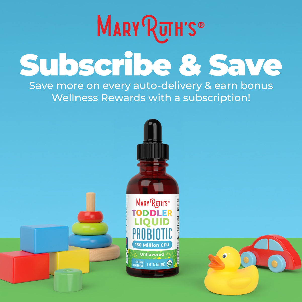 Organic Toddler Liquid Probiotic 1oz Unflavored Subscribe & Save