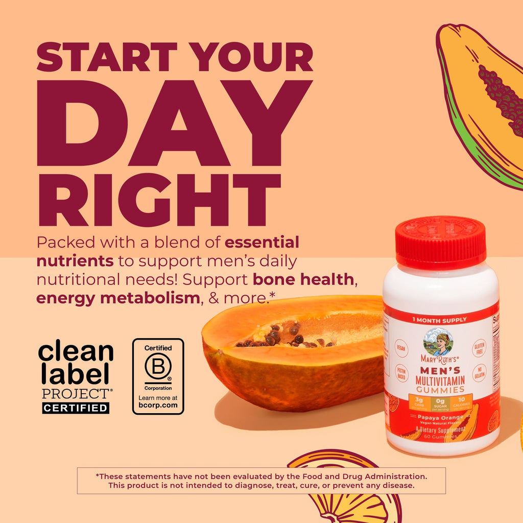 Men's Multivitamin Gummies Papaya Orange 60ct Upgrade Your Routine