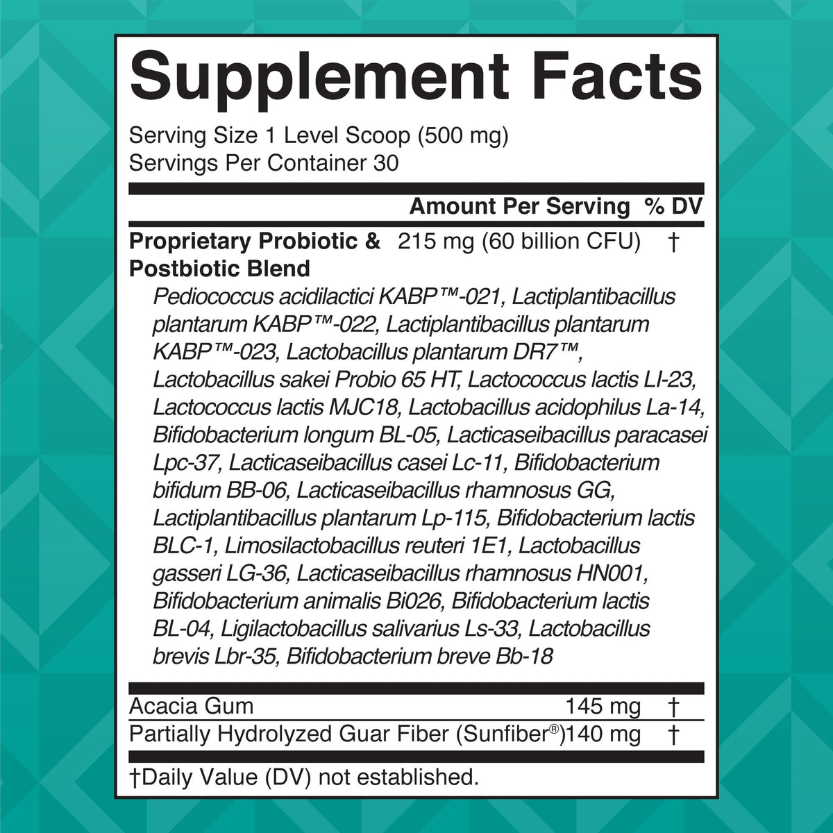 3-in-1 Gas & Bloat Powder Supplement Facts