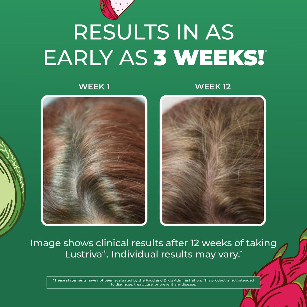 Liquid Morning Multivitamin + Hair Growth 15oz Dragon Fruit Melon Results
