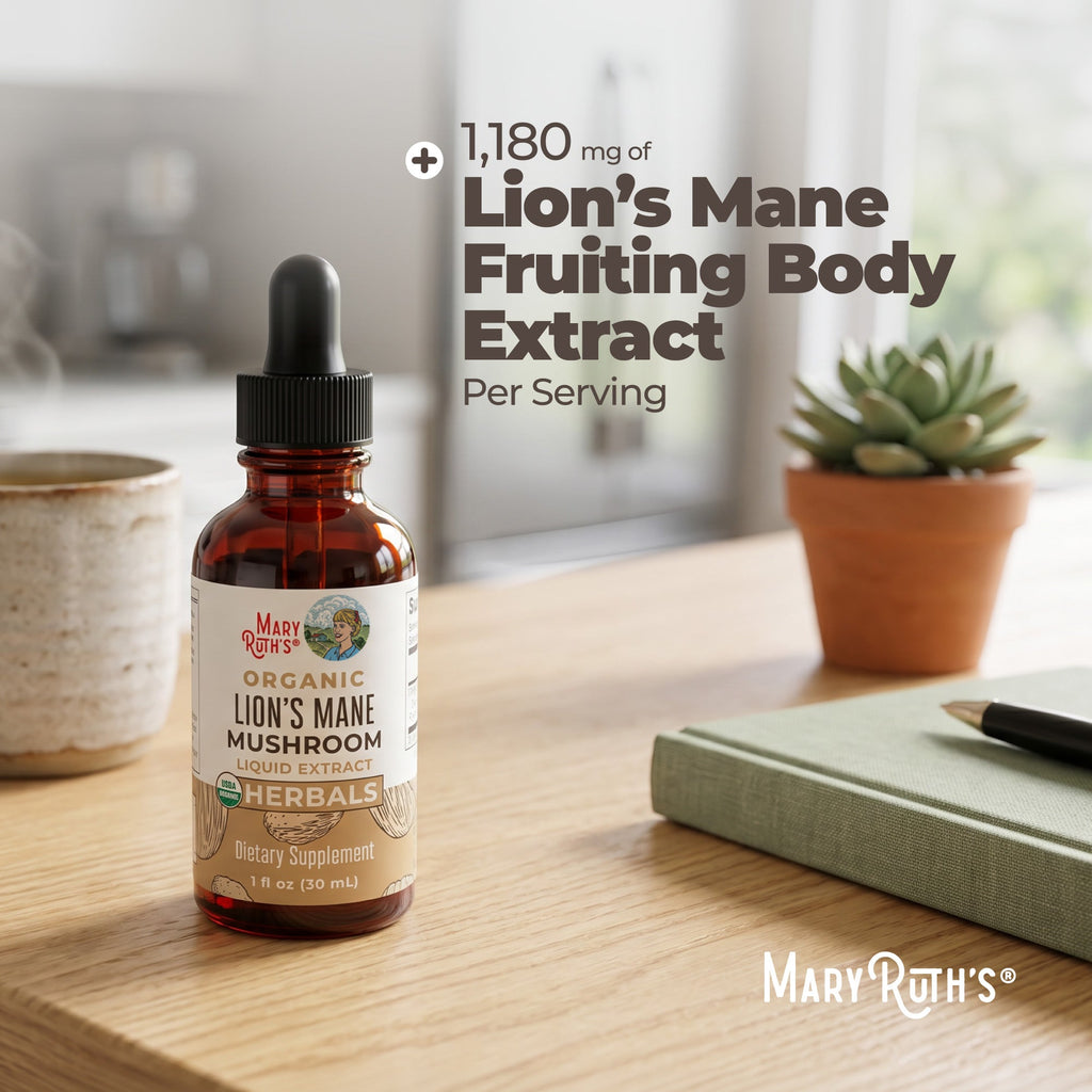 Organic Lion’s Mane Liquid Drops 1oz Ingredients