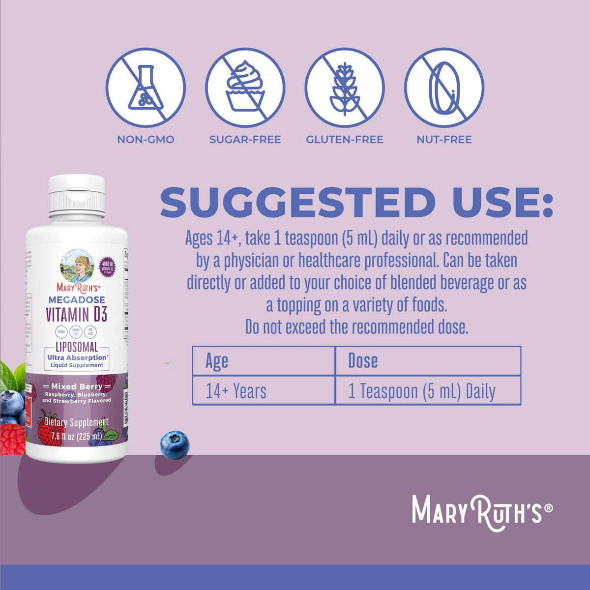 Megadose D3 Liposomal 7oz Suggested Use