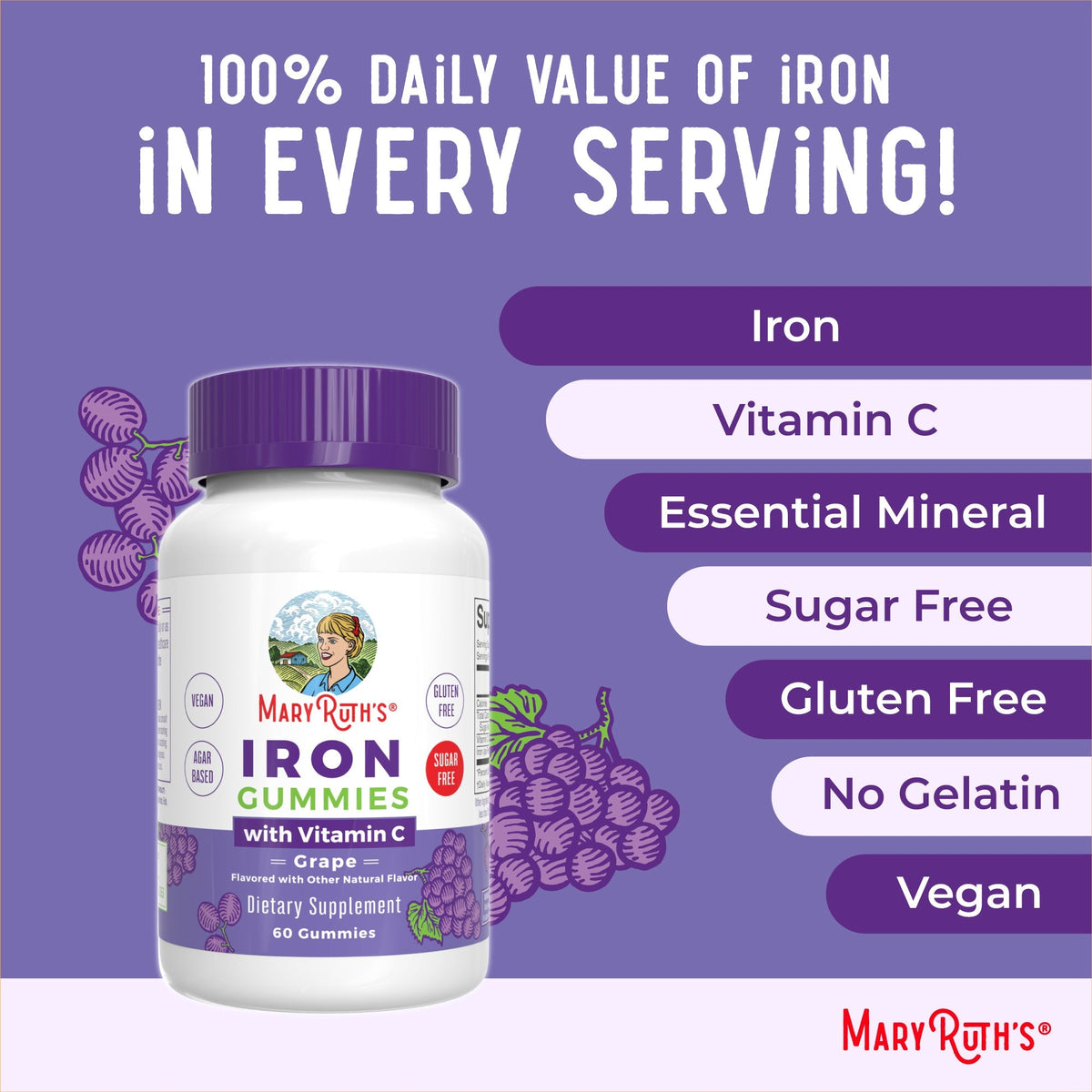 Iron Gummies Grape Ingredients