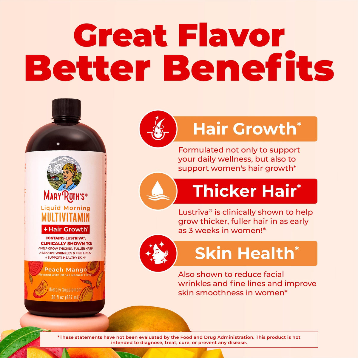 Liquid Morning Multivitamin + Hair Growth (3-Pack)
